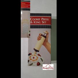 Σύριγγα κορνέ ζαχαροπλαστικής με 9 μύτες + 9 μύτες (δίσκους πλακέ)  - ΣΑΝΤΙΓΙ - ΣΑΝΤΙΓΥ